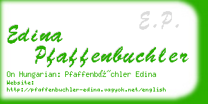 edina pfaffenbuchler business card